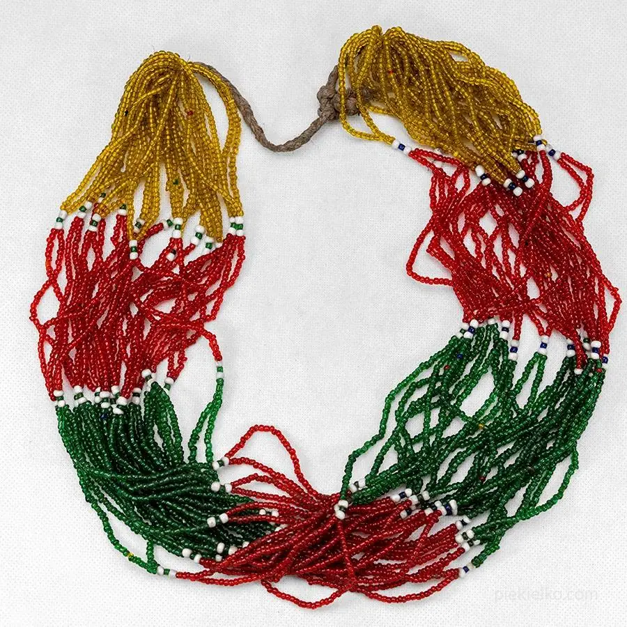 Ethnic glass bead necklace