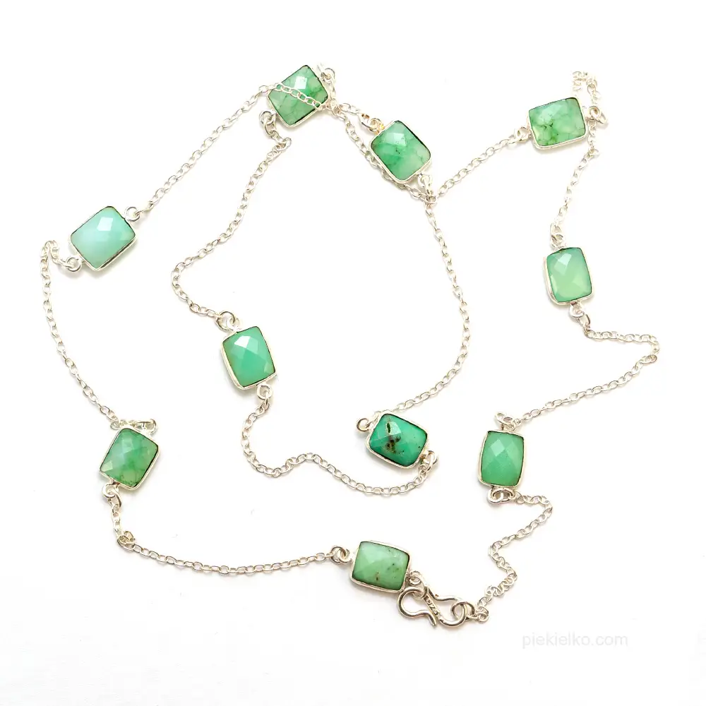 Celebrity with green chrysoprase