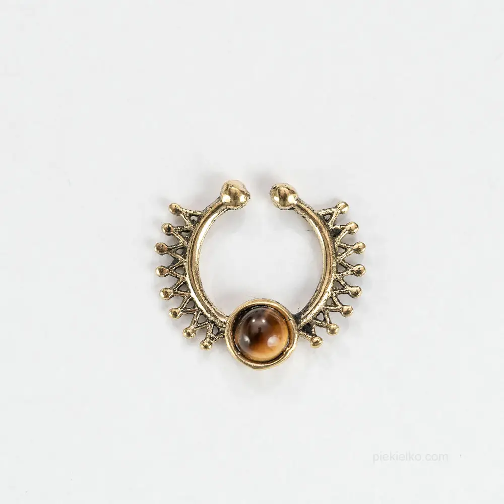 Indian septum with tiger's eye