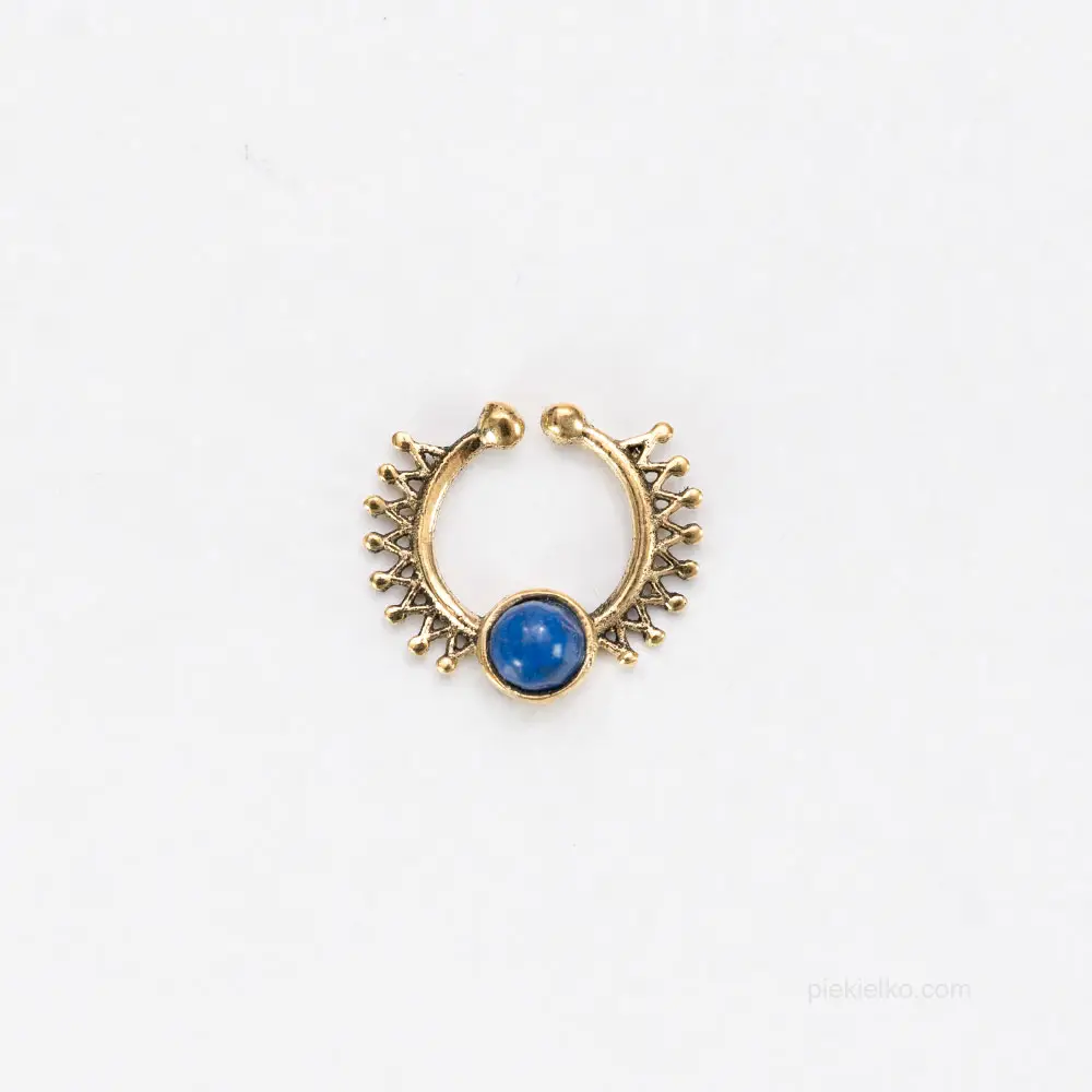 Septum with mandala and lapis lazuli