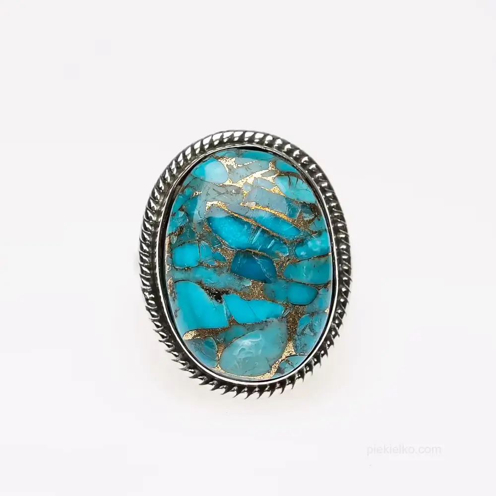 Turquoise in a teardrop frame