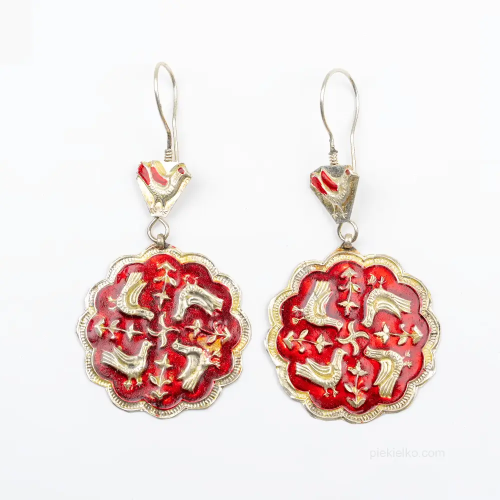 Gardens of Samarkand earrings red
