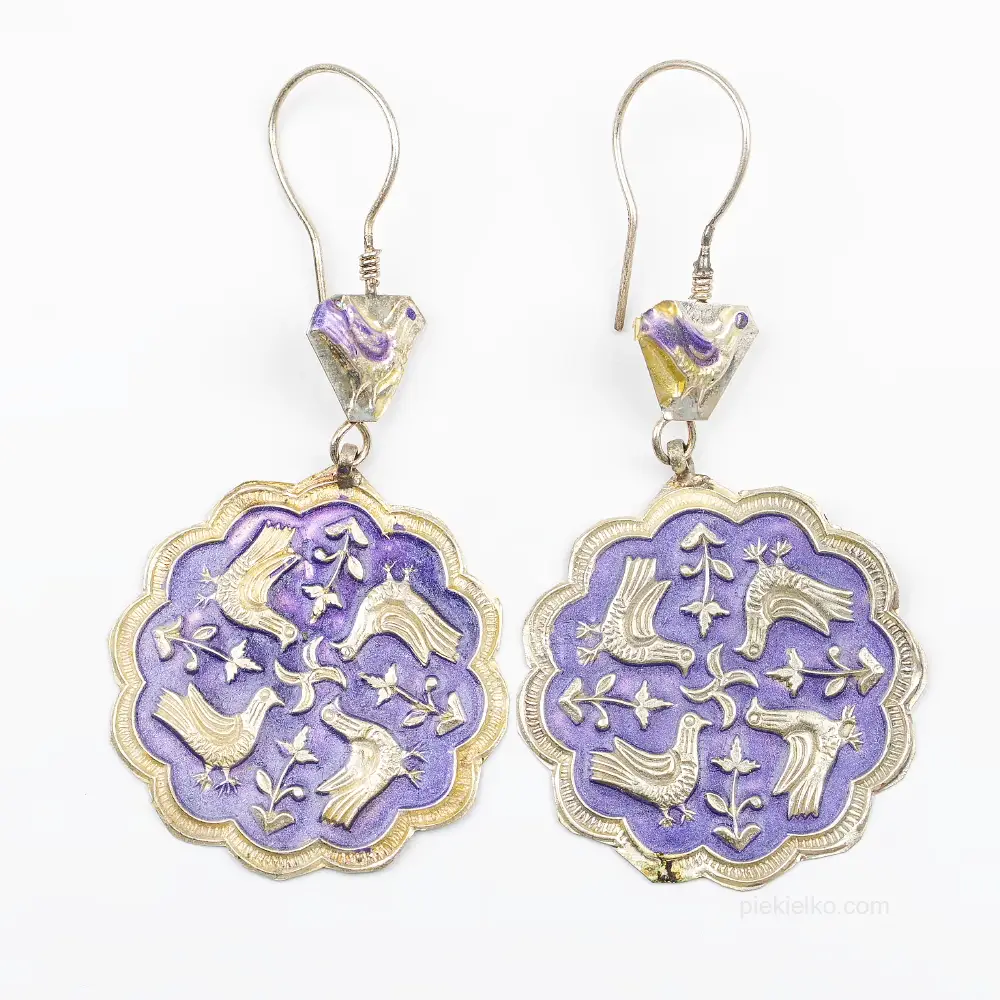 Gardens of Samarkand earrings purple