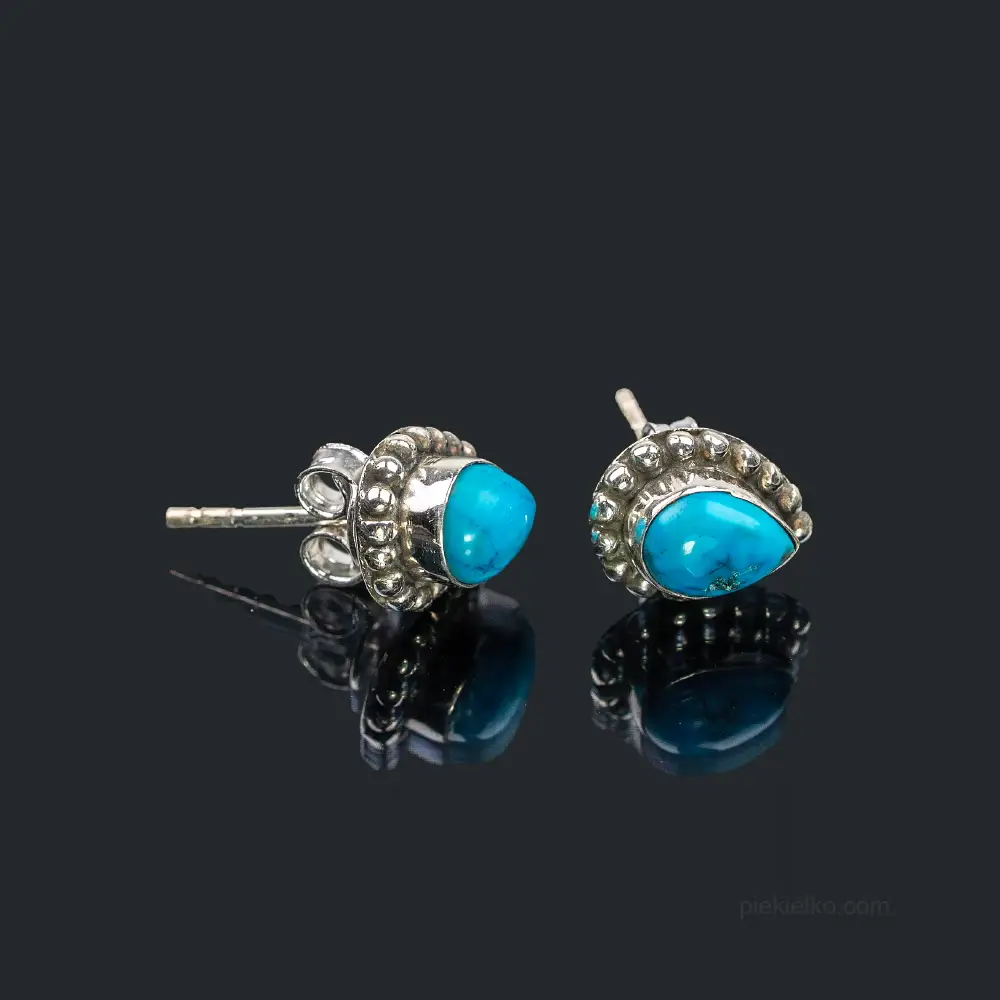 Silver Tears of Nature &ndash; Turquoise Earrings