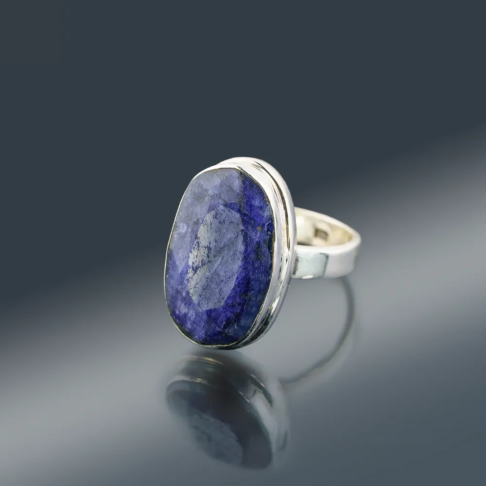 Elongated Sapphire Ring