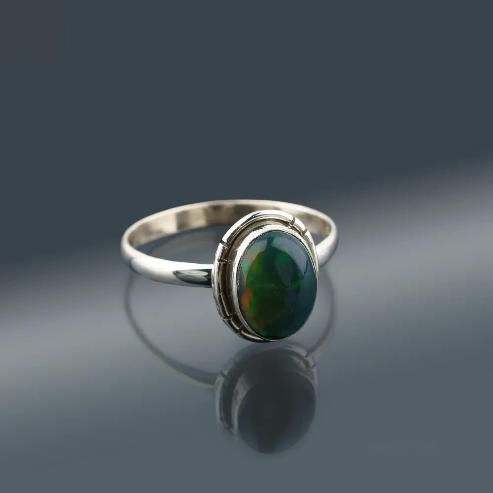 Sterling Silver Opal Ring