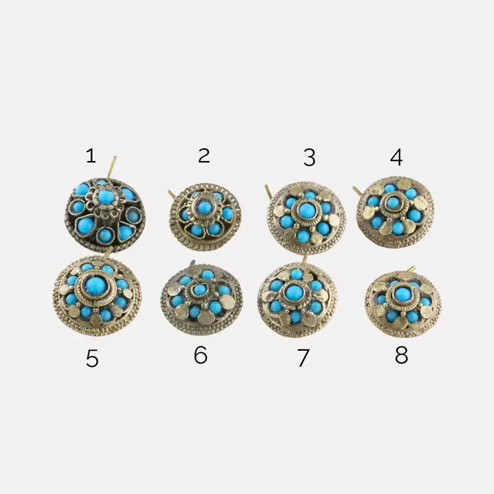 Pashtun Brass Septum &ndash; Blue Beads