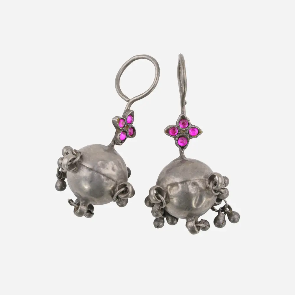 Baloch Silver Ball Earrings