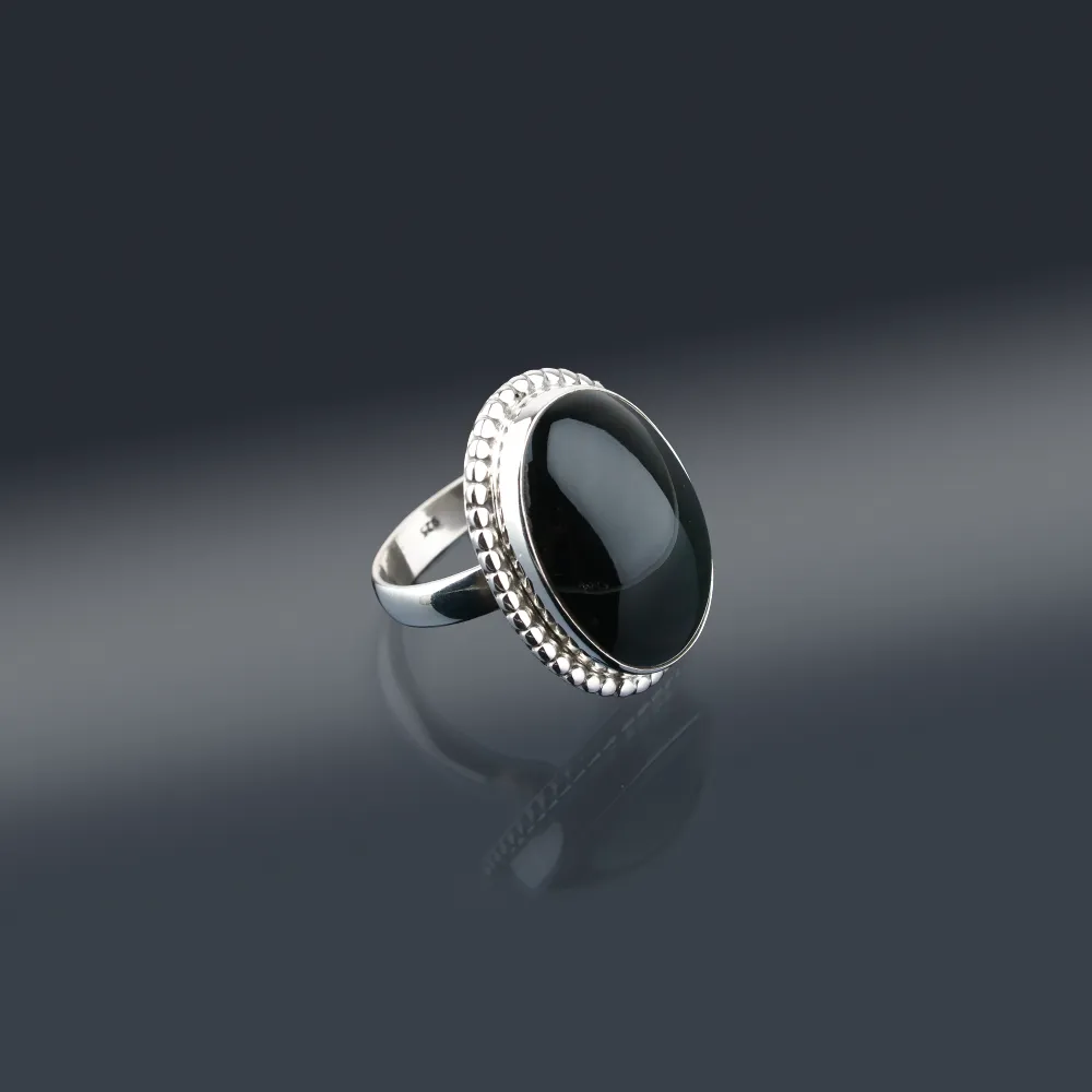 Volcanic Obsidian Ring