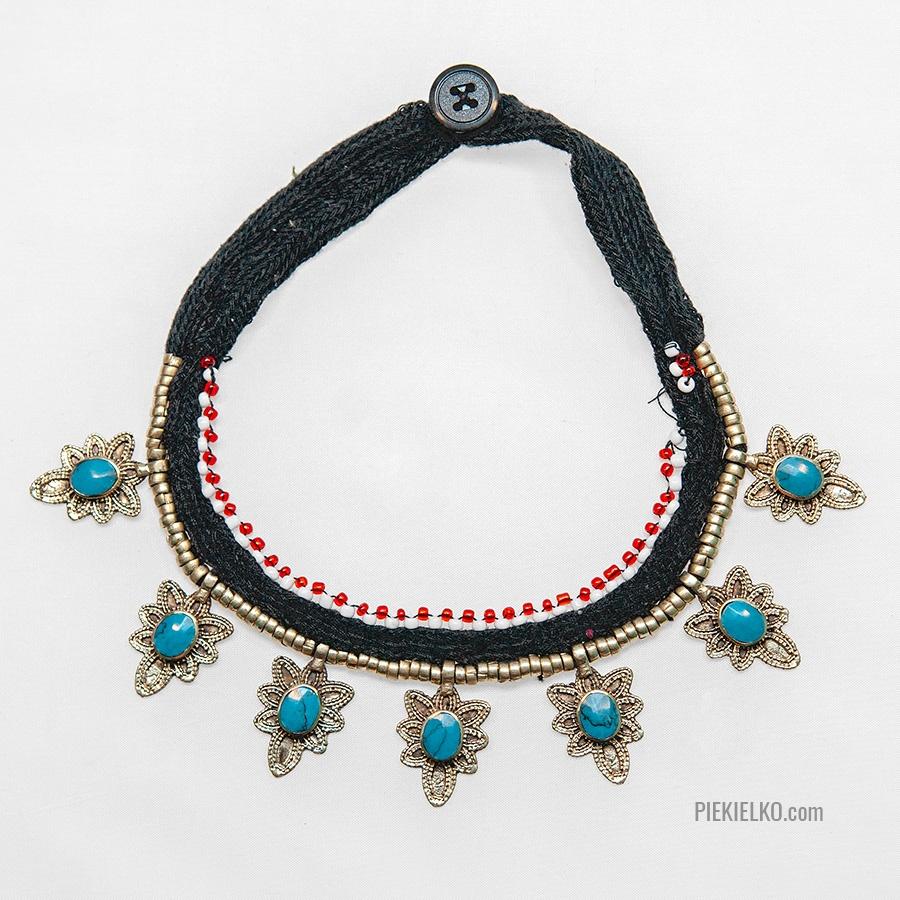 Afgański choker - turkus - piekielko.com