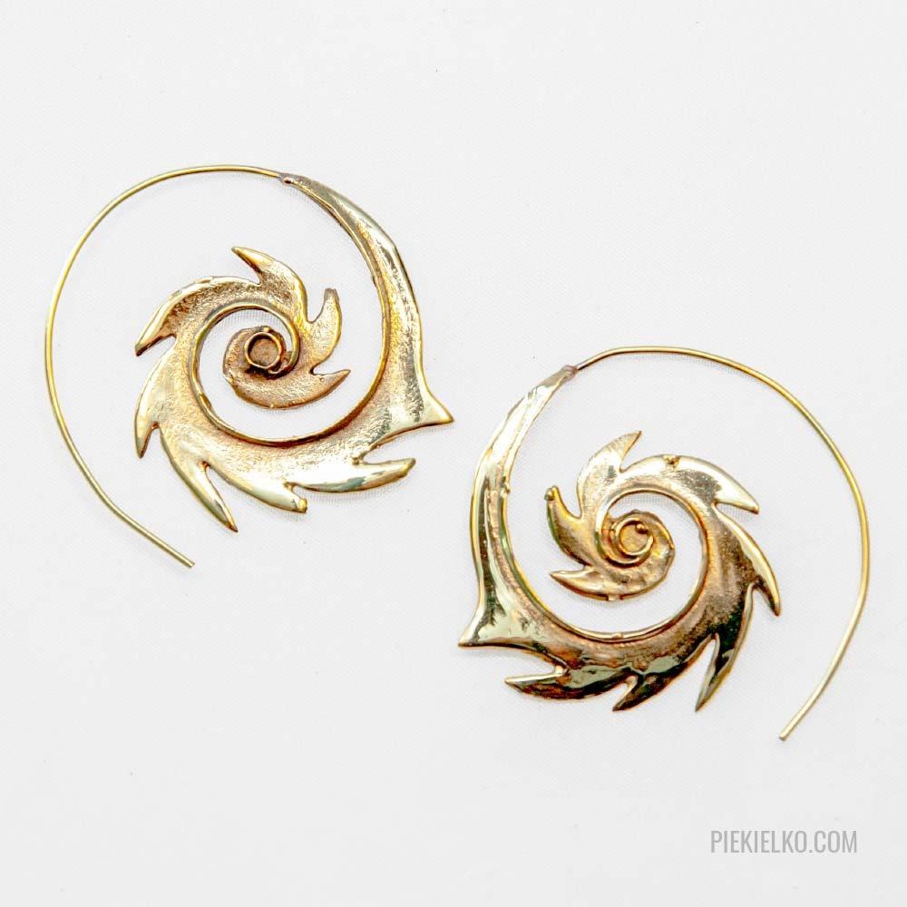 Indyjskie kolczyki spiralne - piekielko.com