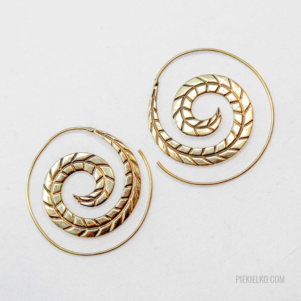 Indyjskie kolczyki spiralne - piekielko.com