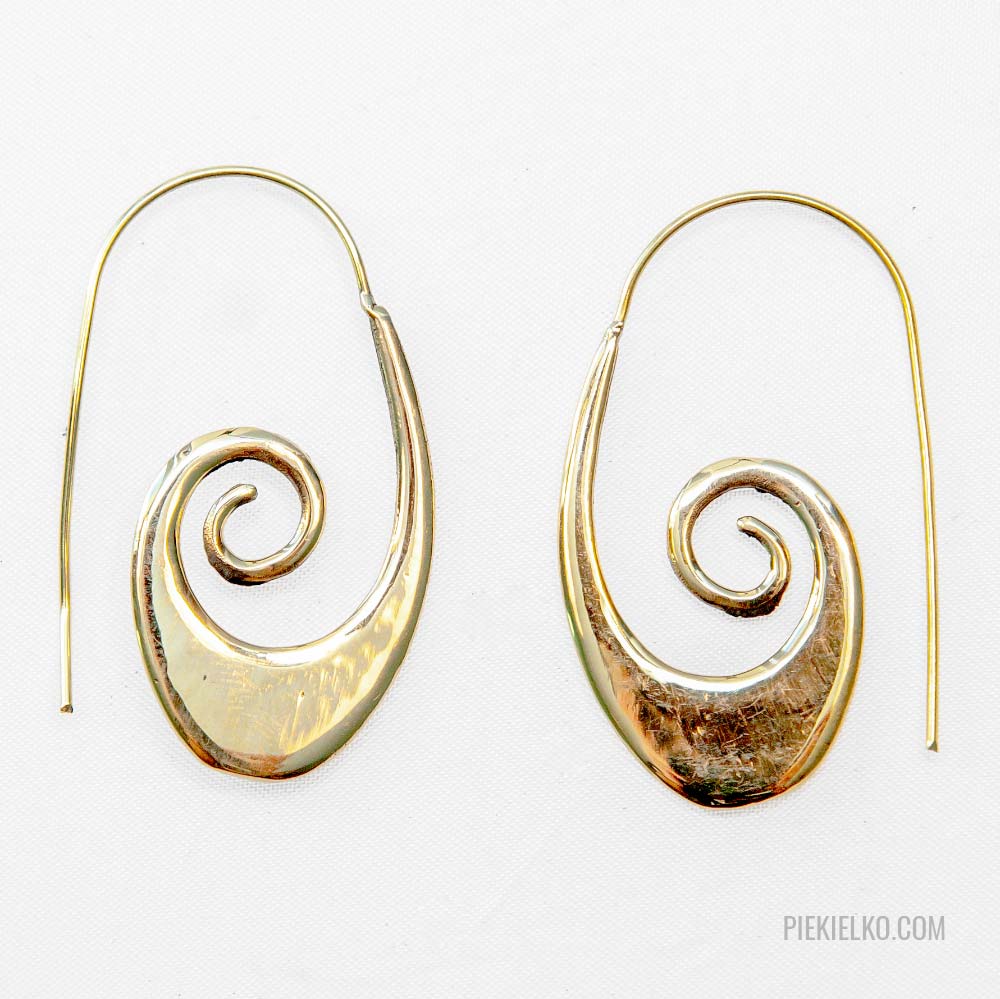 Indyjskie kolczyki spiralne - piekielko.com