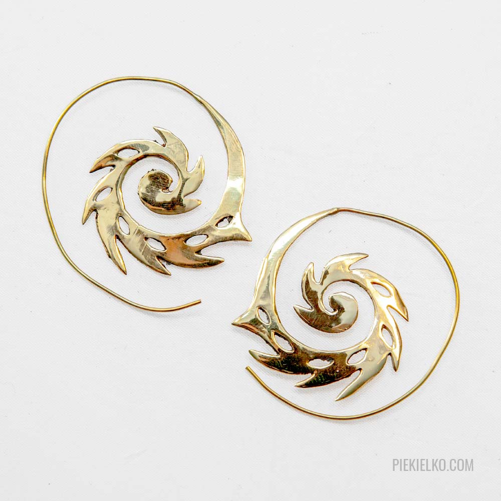 Indyjskie kolczyki spiralne - piekielko.com