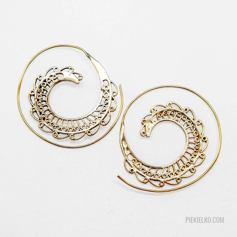 Indyjskie kolczyki spiralne - piekielko.com