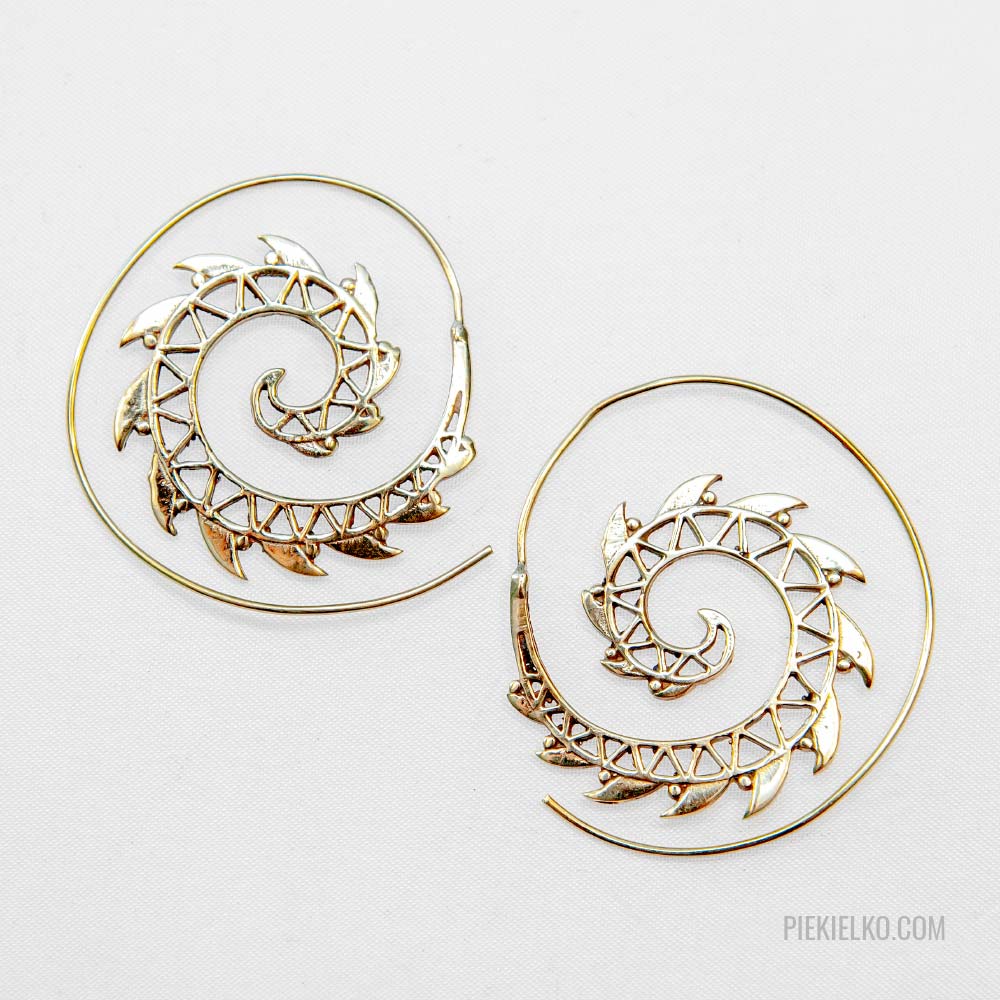Indyjskie kolczyki spiralne - piekielko.com