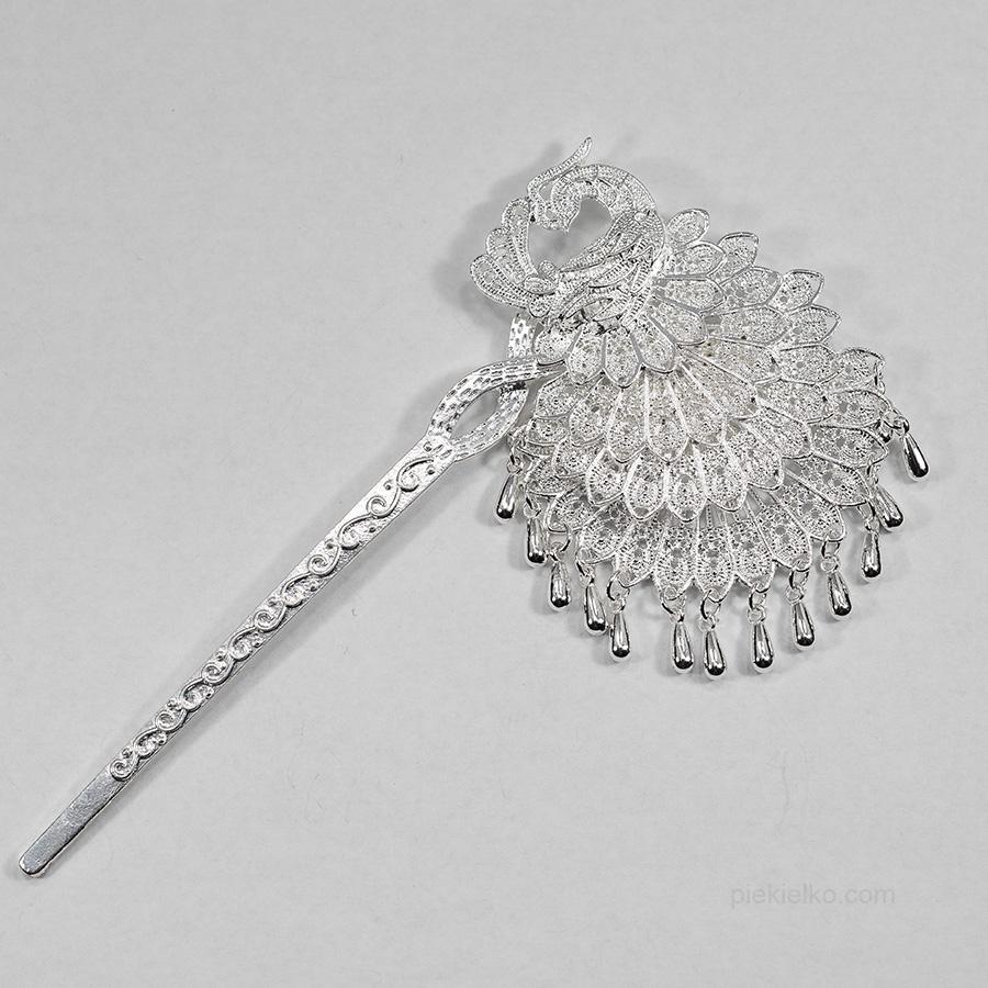 Silver plated Hmong hair pin - piekielko.com