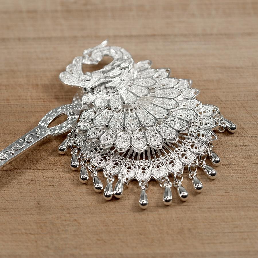 Silver plated Hmong hair pin - piekielko.com