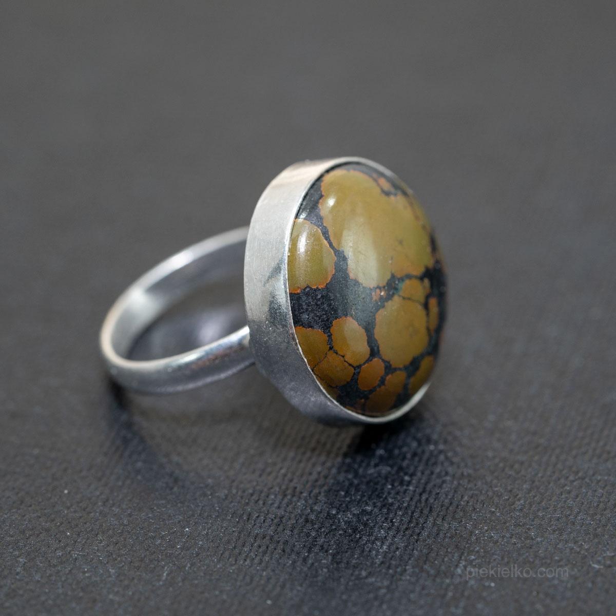 Ring with natural turquoise - piekielko.com