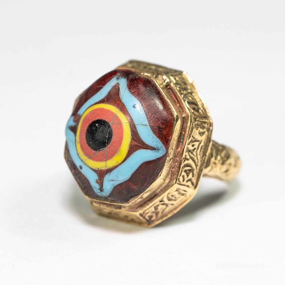 Mosiężny sygnet gabri glass - piekielko.com