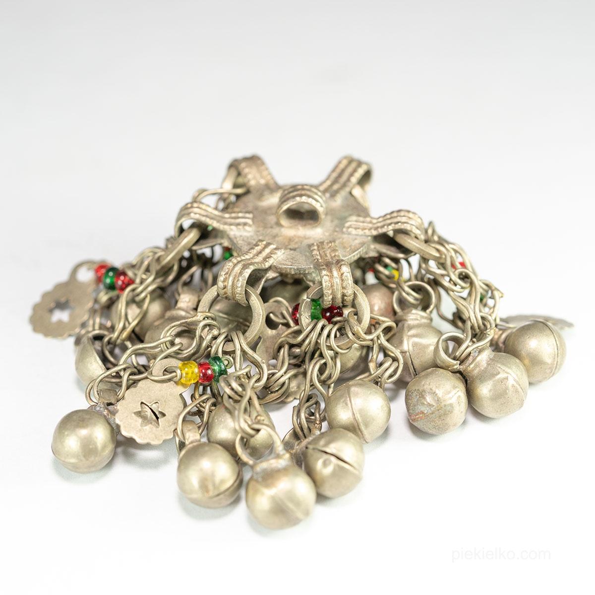 Afghan pendant/button with bells - piekielko.com