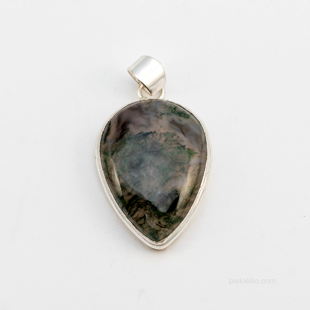 Moss agate pendant - piekielko.com