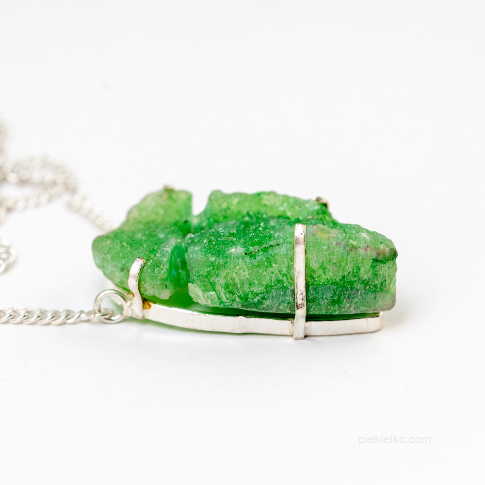 Zielony kryształ kwarcu druzy - piekielko.com