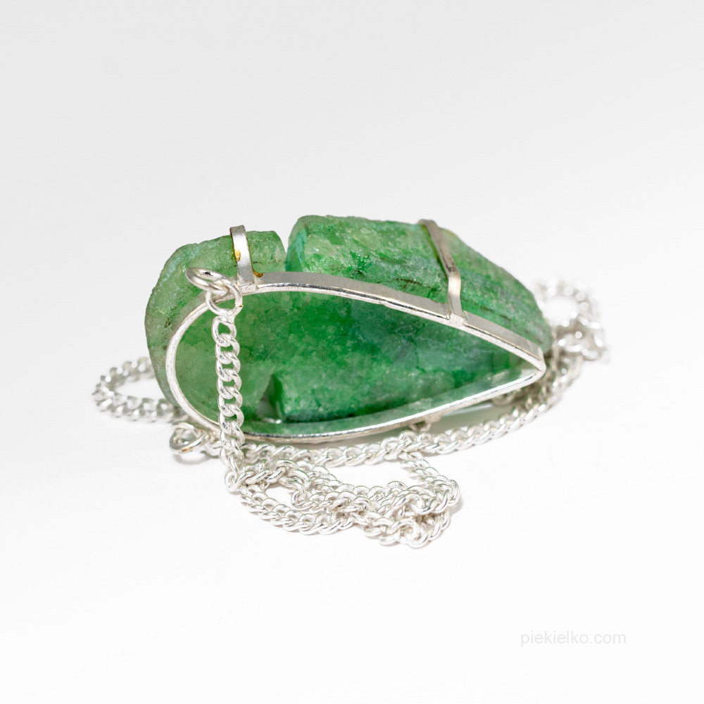 Zielony kryształ kwarcu druzy - piekielko.com