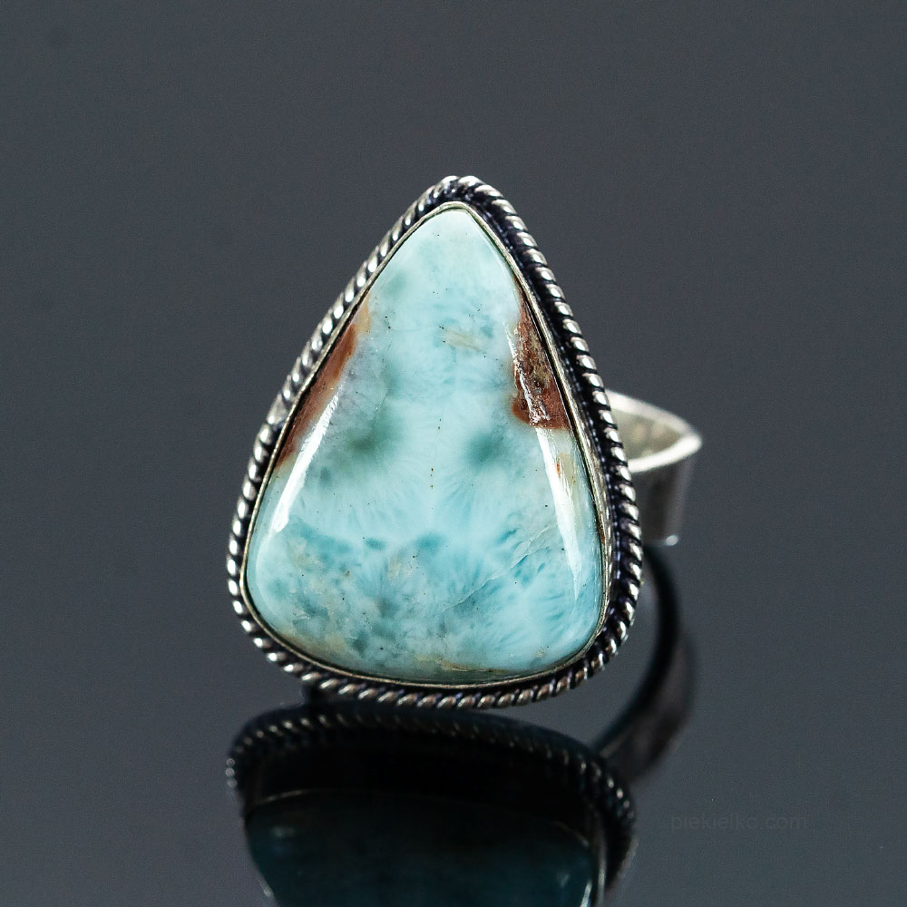 Elegance in blue – larimar ring - piekielko.com