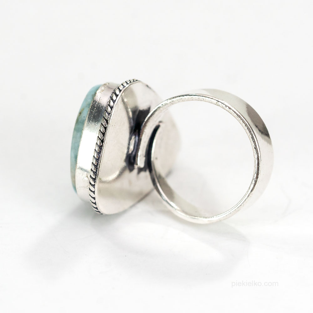 Elegance in blue – larimar ring - piekielko.com