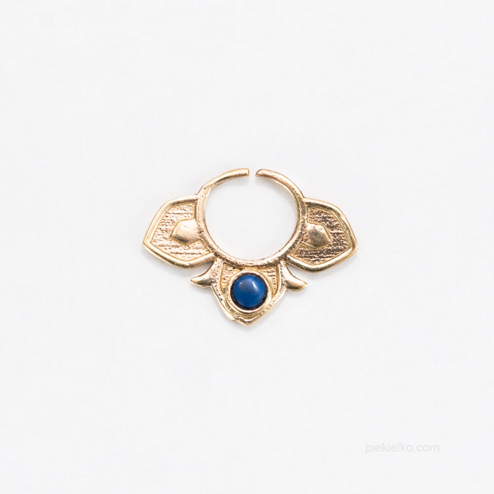 Elegancki septum z lapis lazuli - piekielko.com