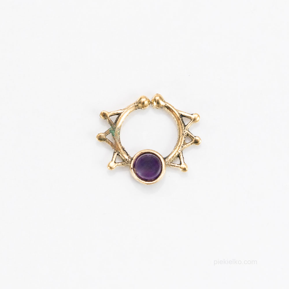 Septum z ametystem i mandalą - piekielko.com