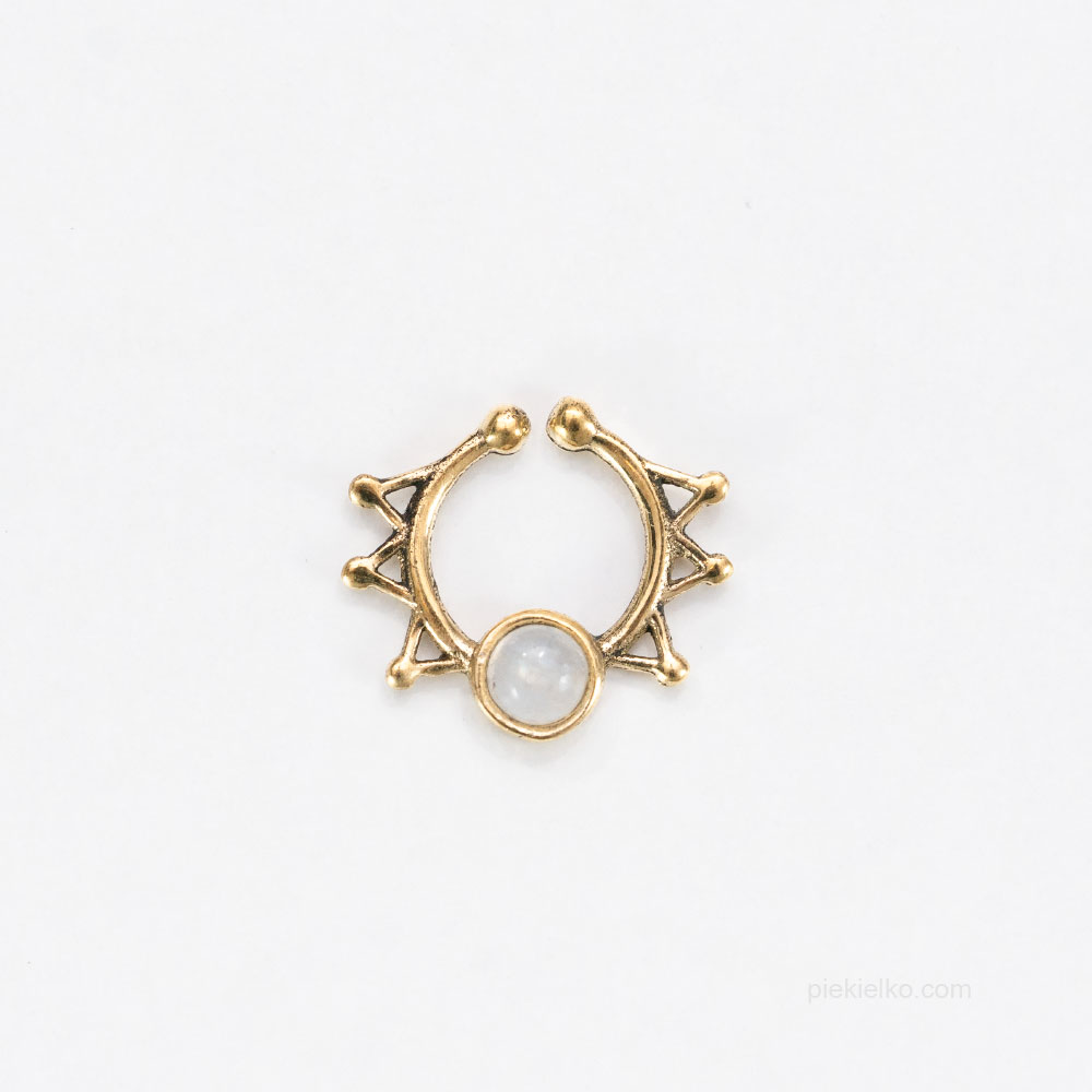 Indian septum with moonstone - piekielko.com