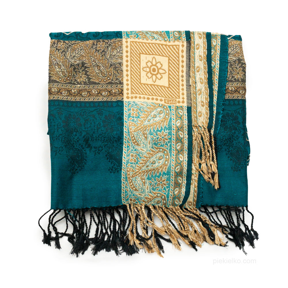 Orientalna chusta w odcieniach zieleni - piekielko.com