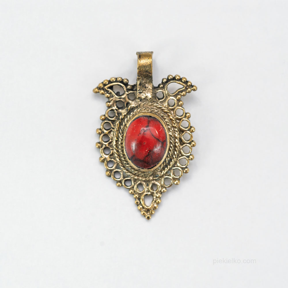 Pashtun pendant with red howlite - piekielko.com