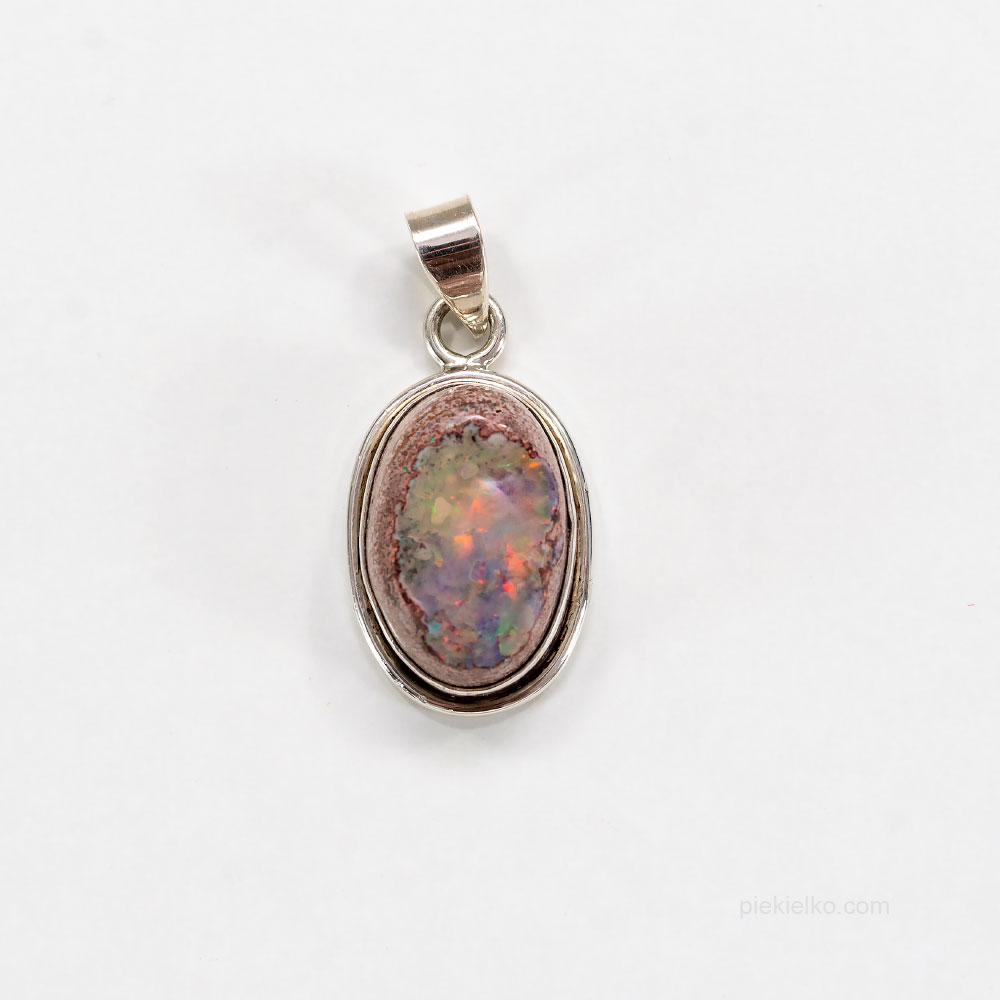 Firelight Pendant with Mexican Opal - piekielko.com
