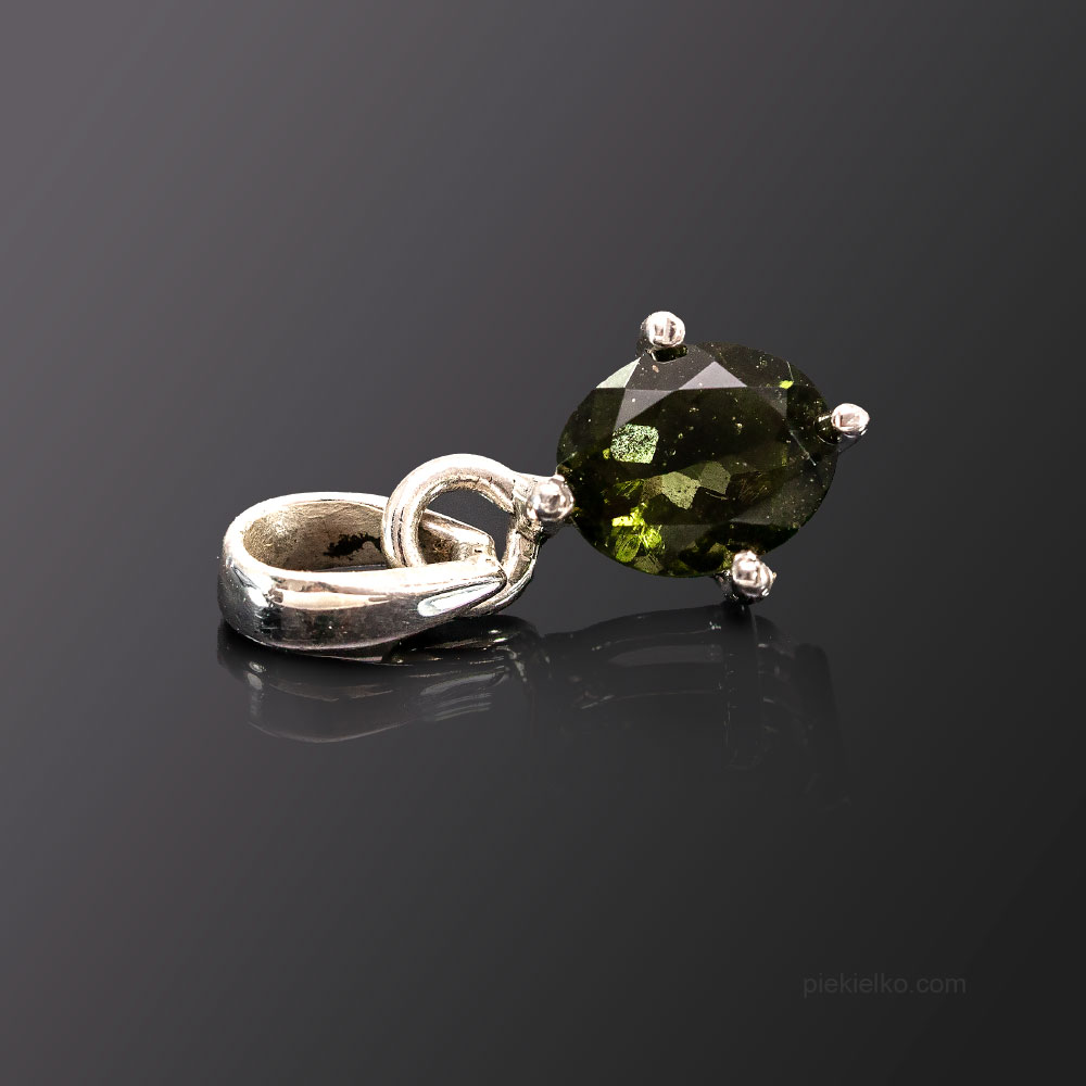 Silver Pendant with Moldavite - piekielko.com