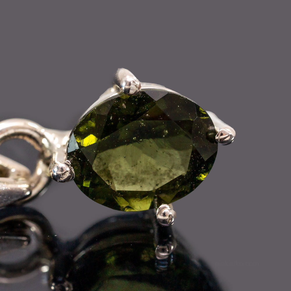 Silver Pendant with Moldavite - piekielko.com