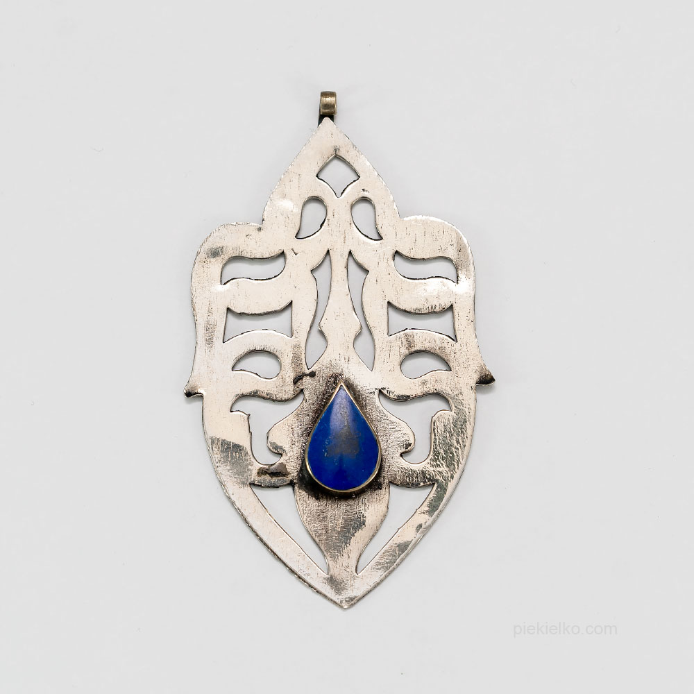 Turkmeńska zawieszka z lapis lazuli - piekielko.com