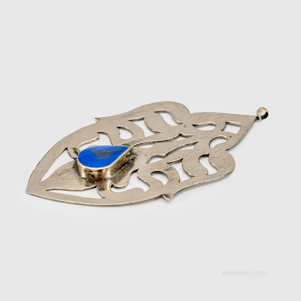 Turkmeńska zawieszka z lapis lazuli - piekielko.com