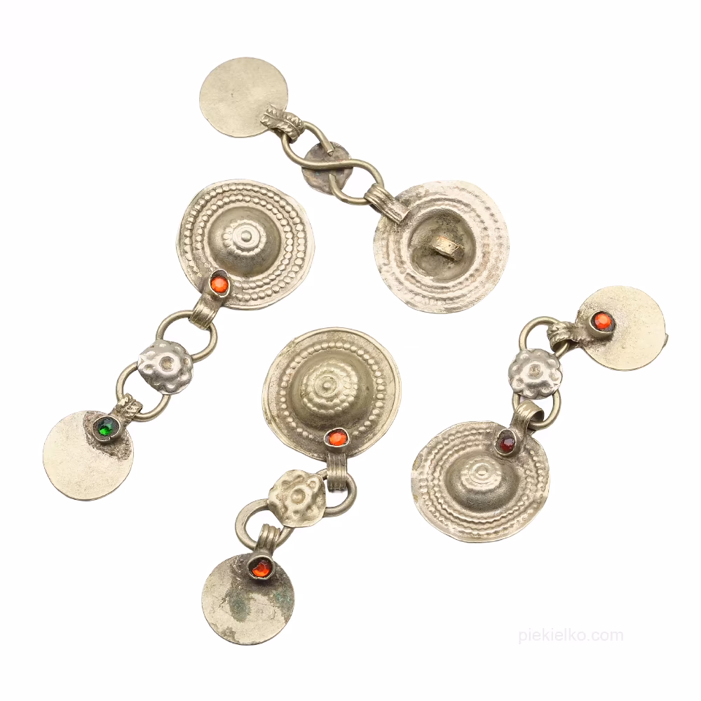 Afghan Button with Cabochon