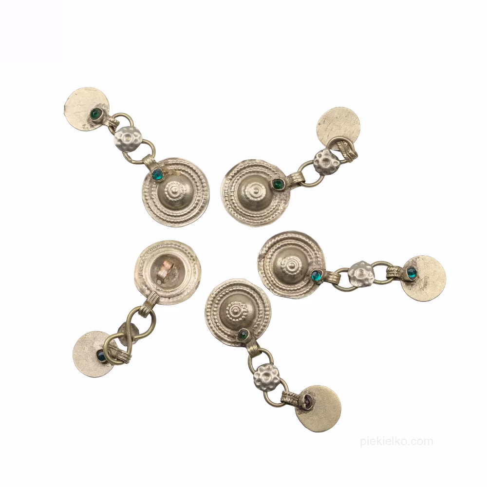 Afghan Button – Green Cabochon