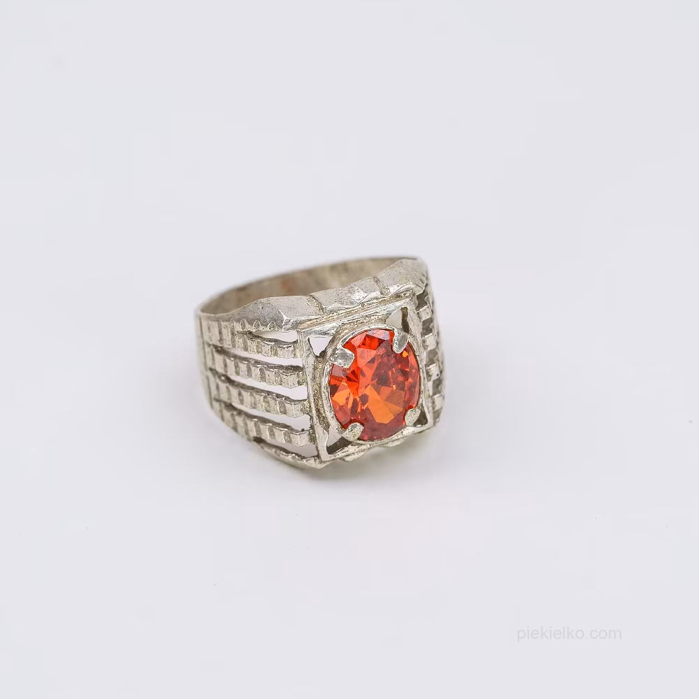 Tangerine Fire – Orange Stone in a Grooved Rail