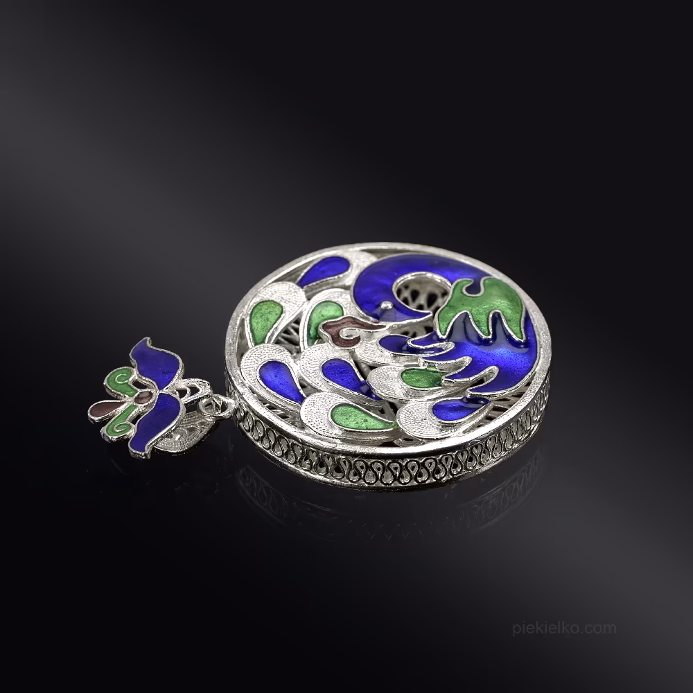 Silver tribal pendant