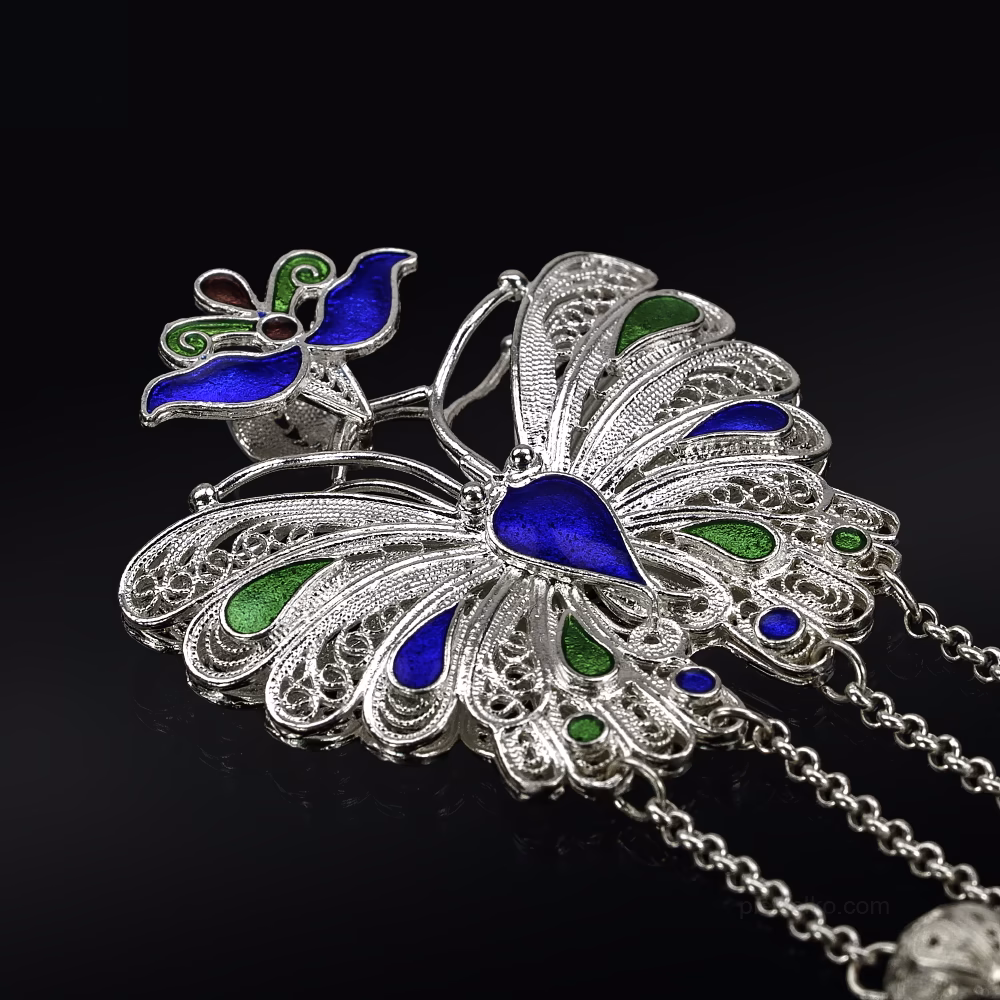 Silver tribal pendant